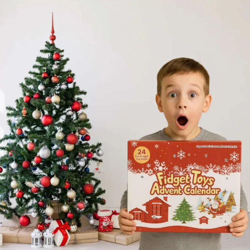 Fidget Toy Advent Calendar - 24 Day Fidget Advent Calendar - Poppit's, Squishy, Sensory Toys, Stretchy Tubes, Toys & More for Kids & Adults