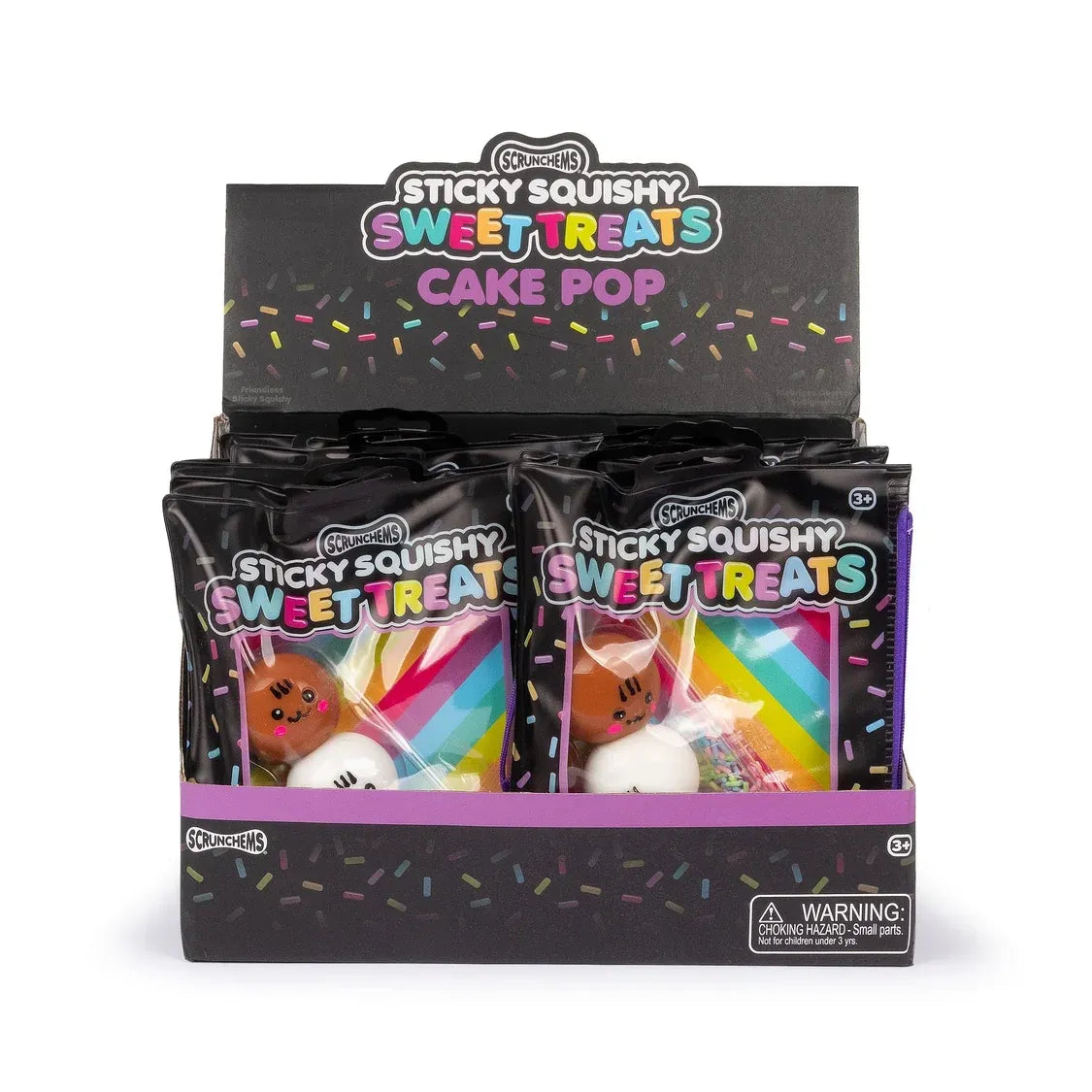 Scrunchems Sticky Squishy Sweet Treats Cake Pop - Fidget Sensory ASMR Squish Toy