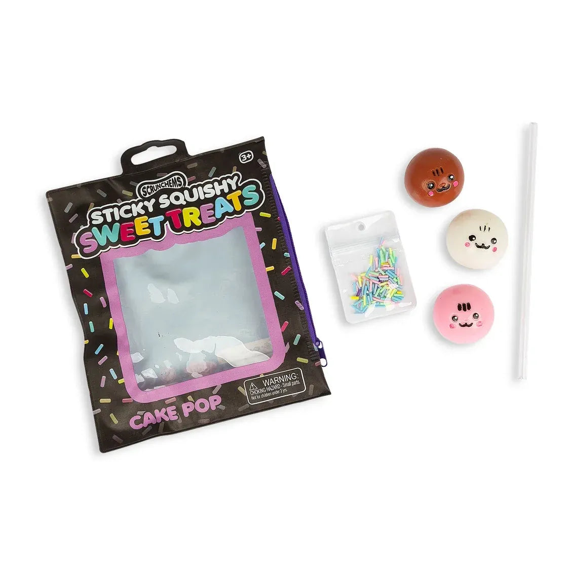 Scrunchems Sticky Squishy Sweet Treats Cake Pop - Fidget Sensory ASMR Squish Toy