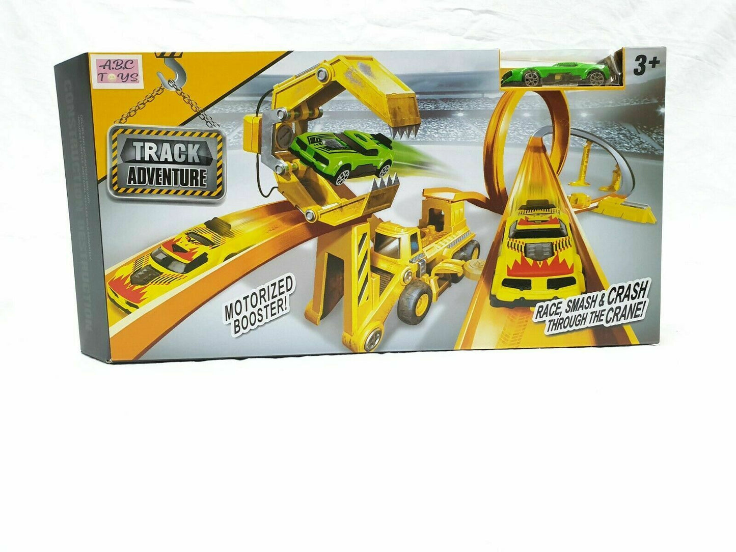 Construction Destruction Adventure Flexible Track Car Racing PlaySet