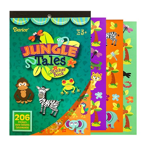 Jungle Tales Bumper Sticker Book ( 206 Stickers )