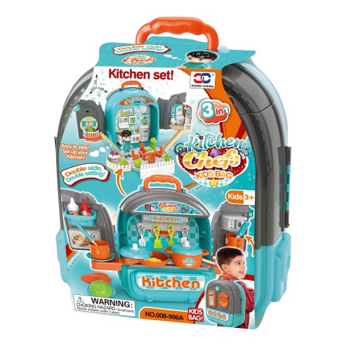3 in 1 Kitchen Chef PlaySet & Backpack