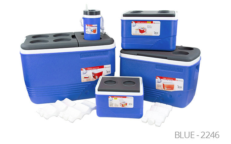 Ice Chest Cooler Box Set Of 5 1.25 / 6.0 / 14.0 / 31.0 / 60.0 Litre Blue