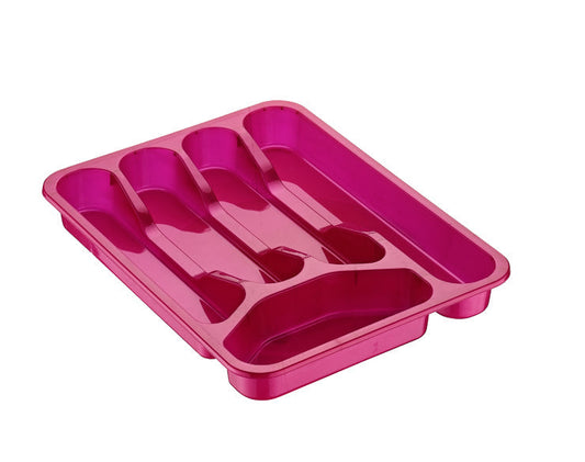 Asude Plastic Cutlery Drawer Organiser 5 Sections 25.5 x 33.5 x 4 cm Assorted Colours 11137 / ASD129