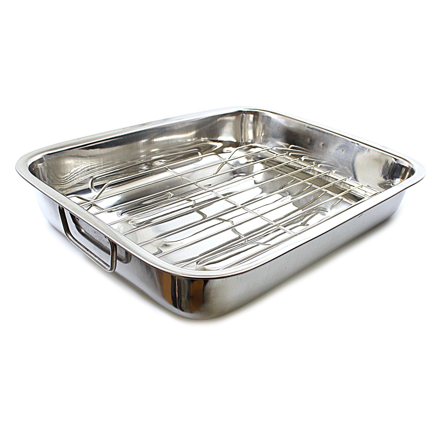 Stainless Steel Roasting Lasagne Tray with Handles and Rack 35cm ST3238 A
