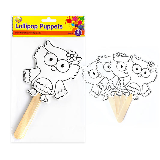 Owl Lollypop Puppets (pk 4)