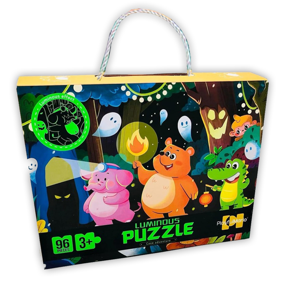 Luminous Animal Puzzle - Glow in The Dark- 96 Pieces