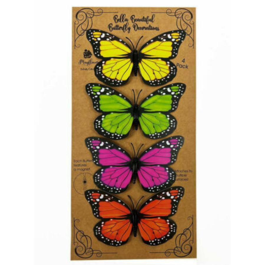 Bright Colourful Butterfly Decoration on Magnets Indoor/Outdoor