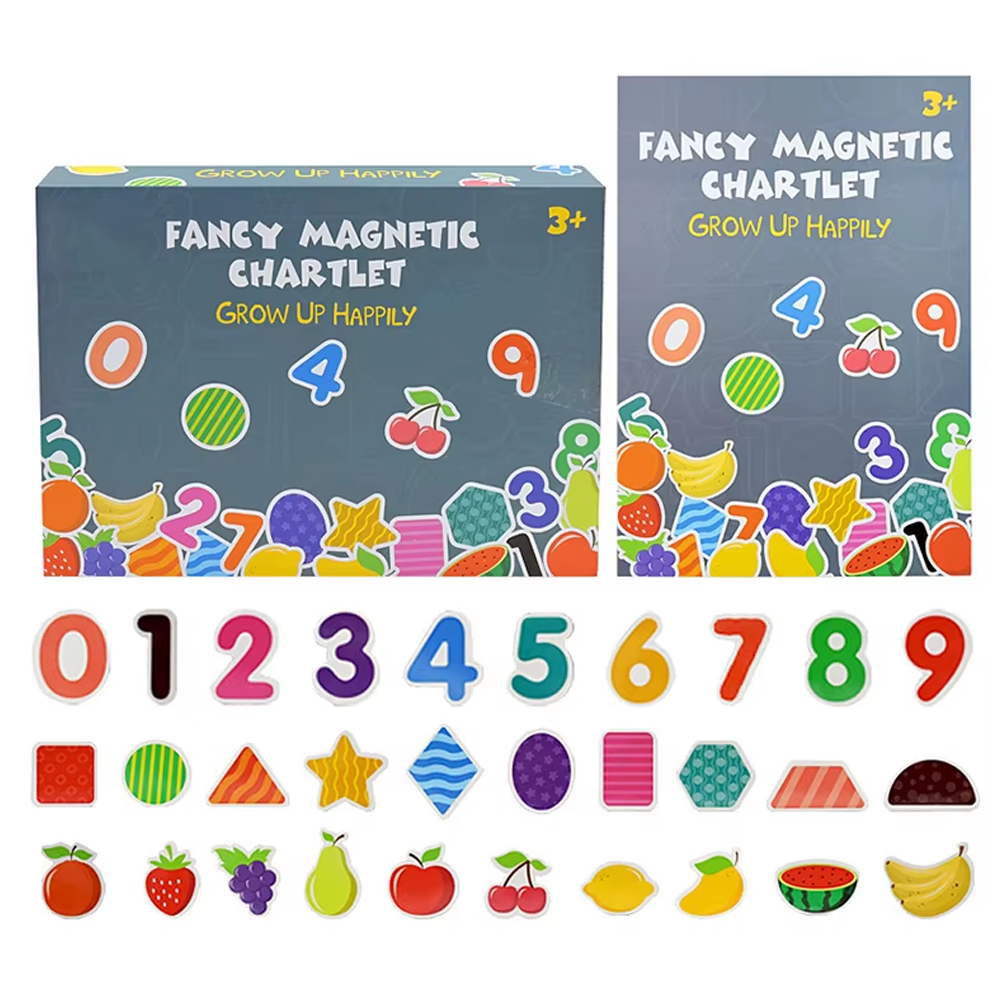 Magnetic Puzzles Numbers and Fruits