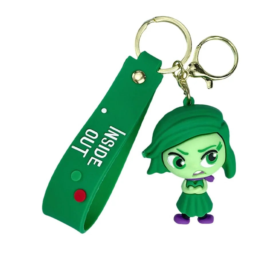 Inside Out Character 3D Silicone Keychain Keyring Pendant - Disgust