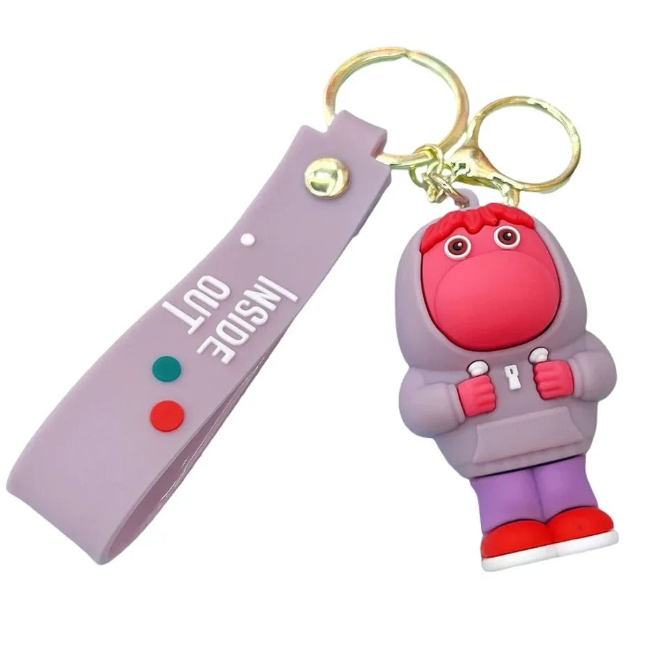 Inside Out Character 3D Silicone Keychain Keyring Pendant - Embarrassment