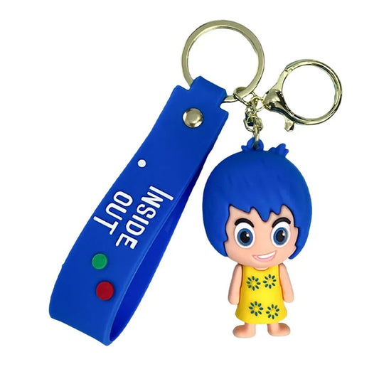 Inside Out Character 3D Silicone Keychain Keyring Pendant - Joy