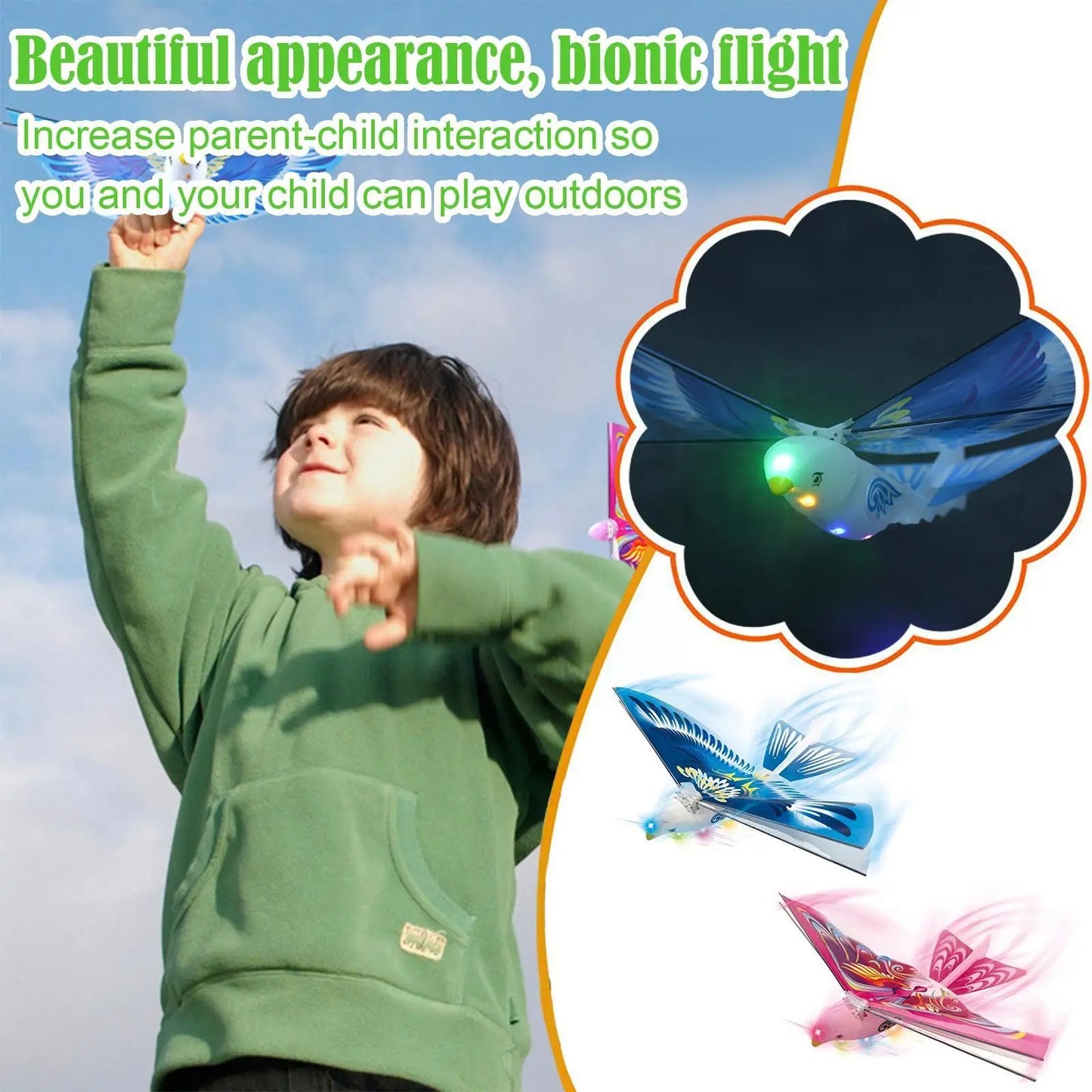 Flying Birds Bionic Flying Toy USB Rechargeable - 2 Colours