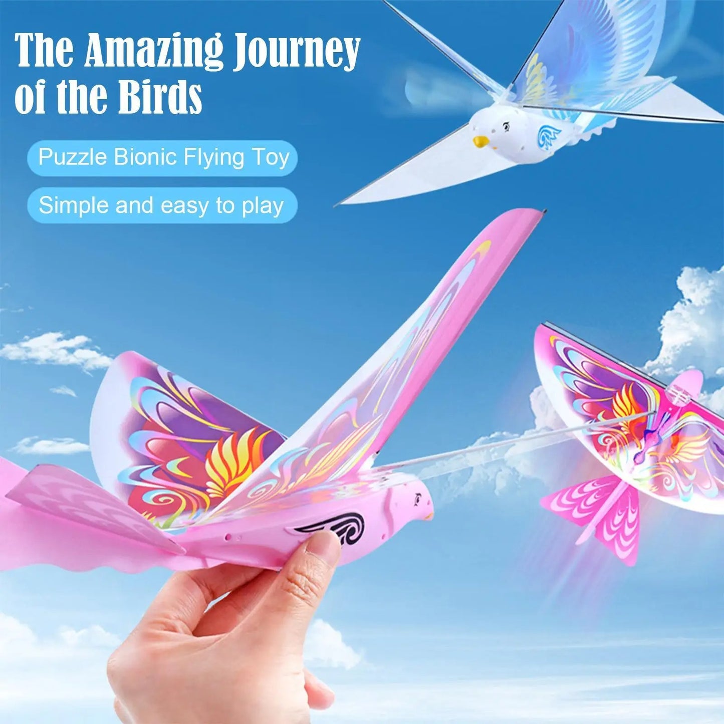 Flying Birds Bionic Flying Toy USB Rechargeable - 2 Colours