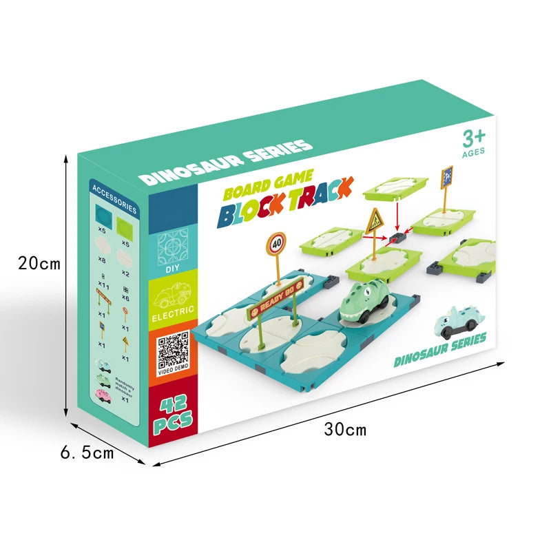 Board Game Dinosaur Block Track 42 Pieces