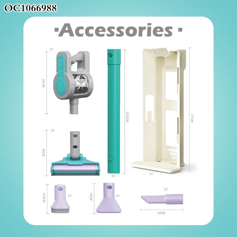 Pretend Play Cordless Vacuum Cleaner with Accessories 57cm