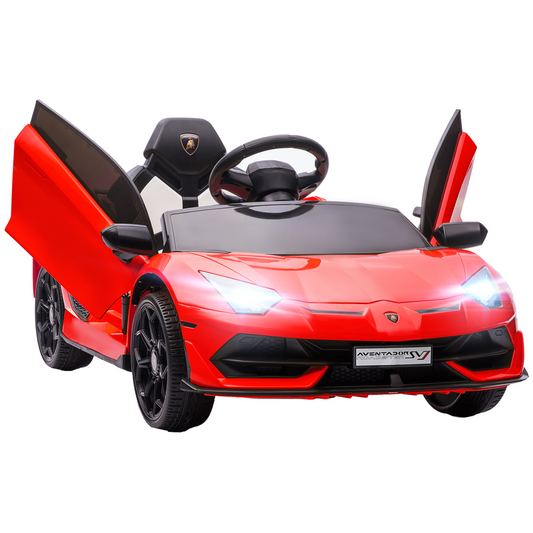 Lamborghini Aventador Licensed 12V Kids Electric Ride On Car - Red