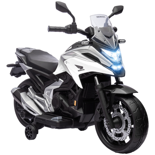 Honda Licensed 12V Kids Electric Motorbike w/ Music Headlights - White