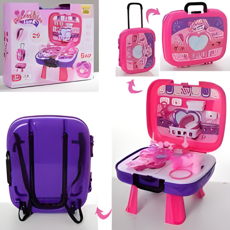 Kids Vanity Case Makeup Set with Accessories