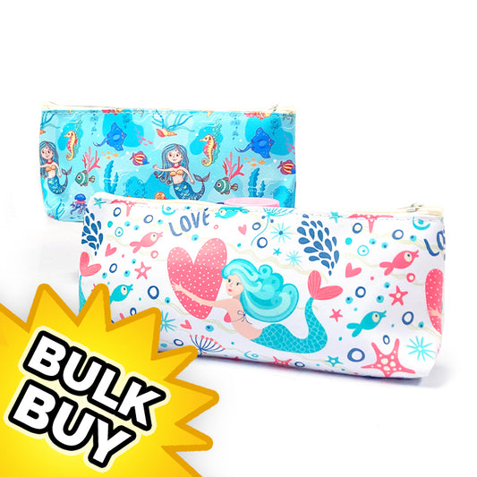 Mermaid Deluxe Pencil Pouches x 12 ( BULK BUY )