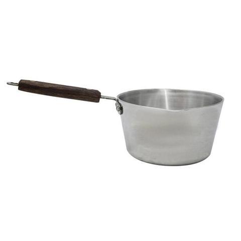 Aluminium Milk Cooking Sauce Pan Pot Nr 3 Wooden Handle