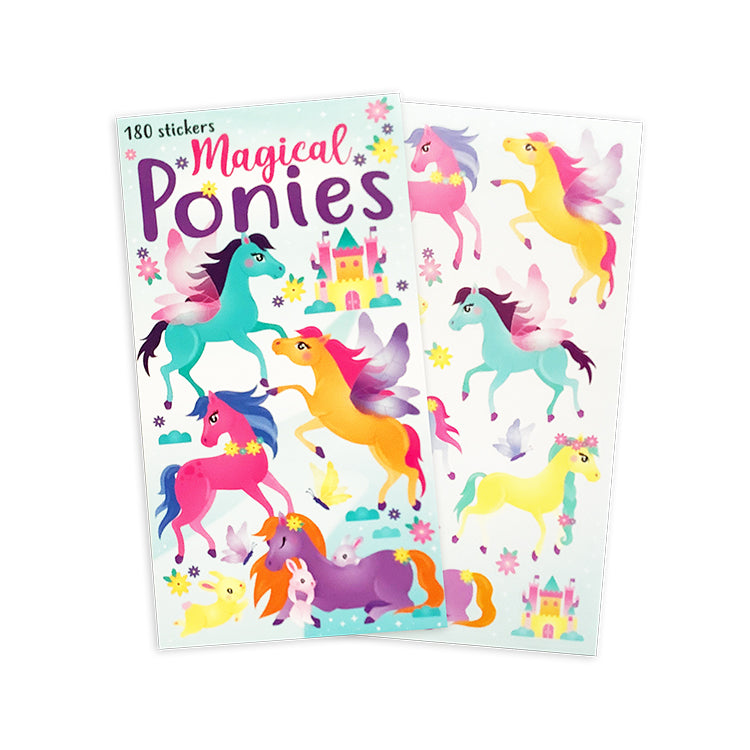Magical Ponies Mini Sticker Pad ( 12 Sheets )