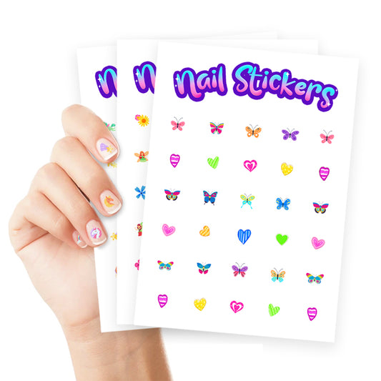 Nail Art Sticker Sheets x 3 (3 Assorted)