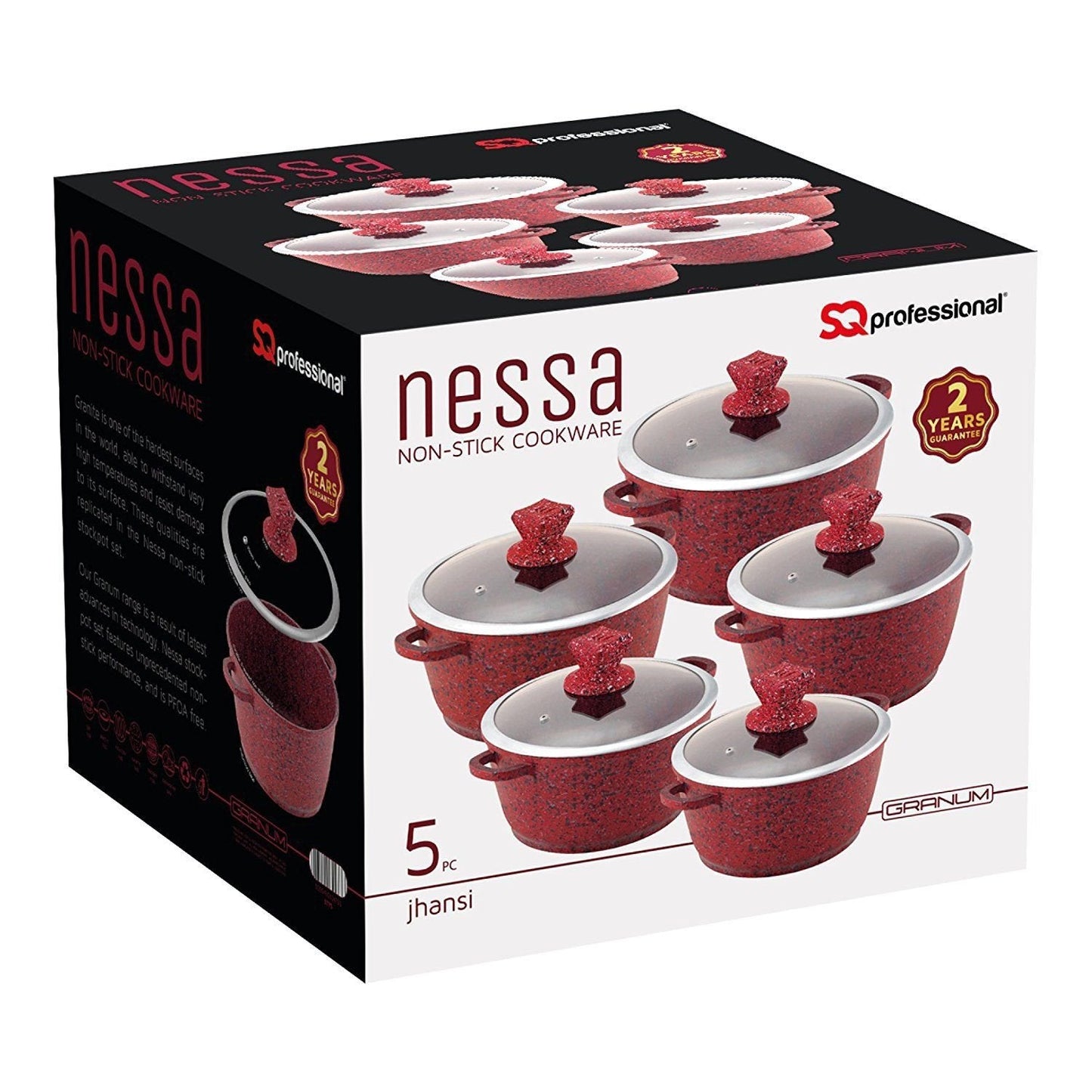 SQ Nessa Granum Stockpot Set of 5 Jhansi Red 2473 / 5775