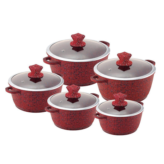 SQ Nessa Granum Stockpot Set of 5 Jhansi Red 2473 / 5775