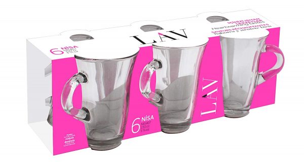 Nisa Tea Glass Cups 150cc Set of 6 NIS407E