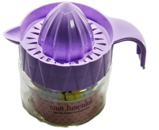 Glass Lemon Citrus Fruit Squeezer Kitchen Assorted Colours