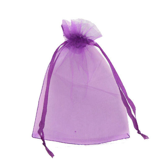 Purple Organza Bags x 8