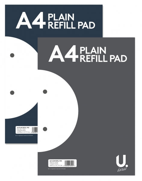 A4 Plain Refill Pad Assorted Colours