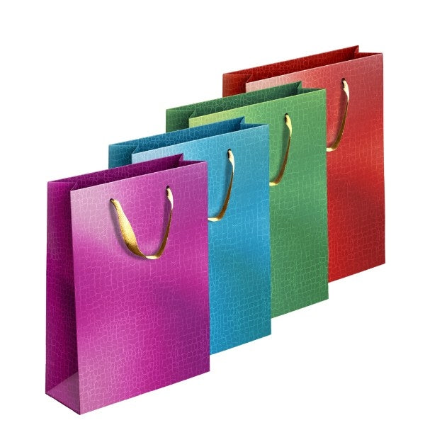 Embossed Metallic Paper Gift Bag Extra Large Assorted Colours P1902