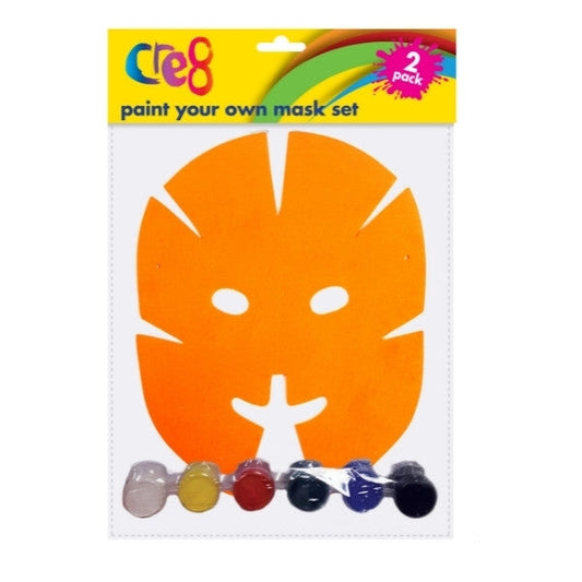 Cre8 Paint Your Own Mask Set Foam 2pk P2078