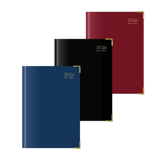 A5 Page A Day Classic Lu x ury Diary 2026 With Half Page Weekends