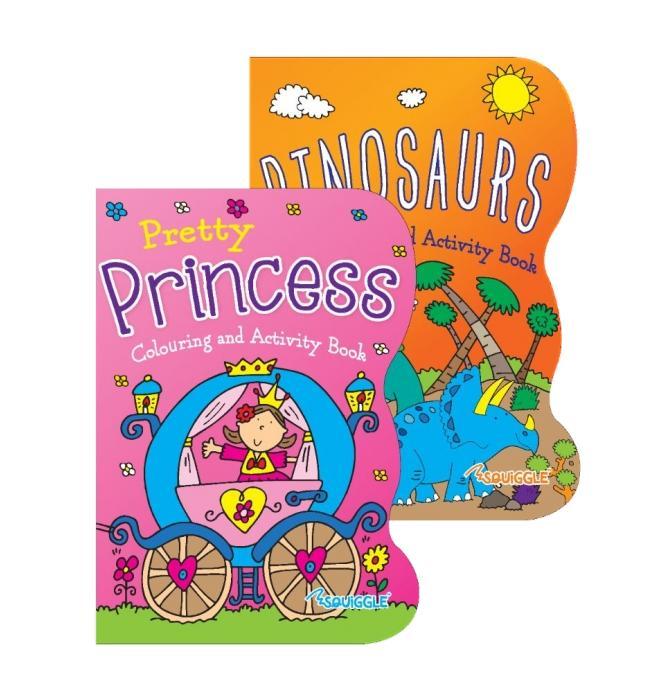 Princess / Dinosaurs Colouring Book Assorted Designs