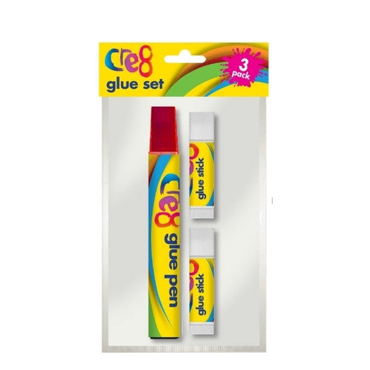 Cre8 Liquid and Stick Glue Set Pack of 3 Assorted Glues P2298