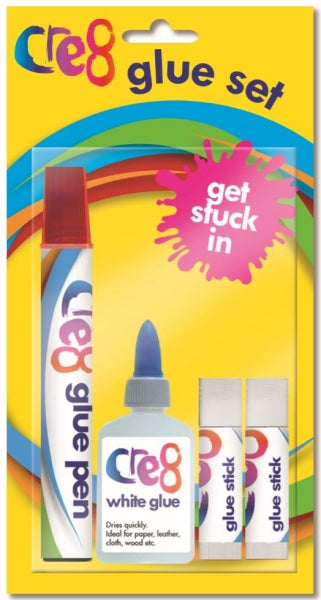 Cre8 Liquid and Glue Stick Set Pack of 4 Assorted Glues P2300