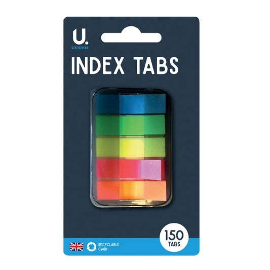 School Office Stationery Inde x Tabs 150 Tabs Assorted Colours