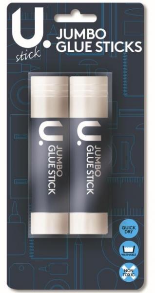 2 Pack Jumbo Glue Sticks Quick Dry Washable Non Toxic Glue P2404