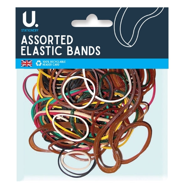 Assorted Sizes And Colours Elastic Bands 52G