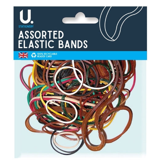 Assorted Sizes And Colours Elastic Bands 52G