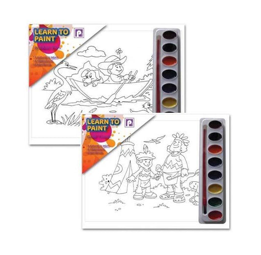 Children's Learning To Paint with Paints and Brush Assorted Designs P2469