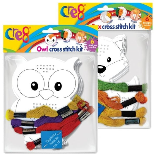 Arts And Crafts Animal Cross Stitch Kit Assorted Designs