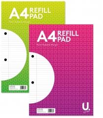 Office School Style A4 Refill Pad Side Bound 2 Assorted Designs 160 Pages  P2525