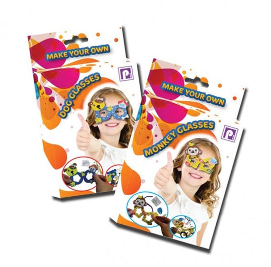 Make Your Own Glasses 2 Designs Monkey And Dog P2541