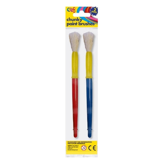 Cre8 Chunky Paint Brushes Pack of 2 P2598