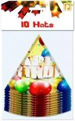 Paper Happy Birthday Party Hats Pack of 6 P2709