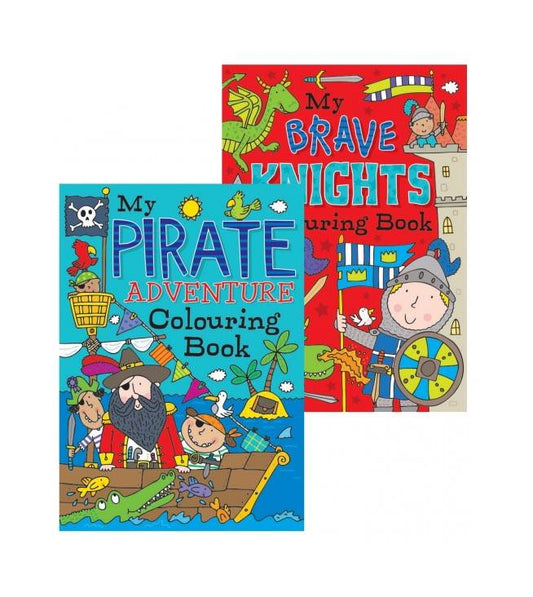 Pirates & Knights Colouring Books Fun Crafts School Home x 1 P2804